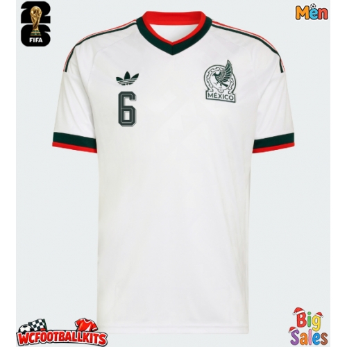 Mexico Erik Lira #6 Replica Away Stadium Shirt World Cup 2026 Short Sleeve